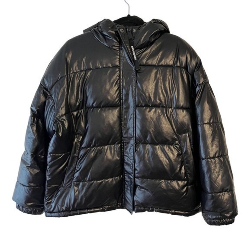 Juicy Couture Y2K Black Label Down Blend Puffer‎ Jacket "Future is Juicy" Coat L